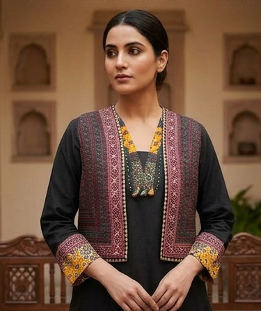 V neck with jacket
