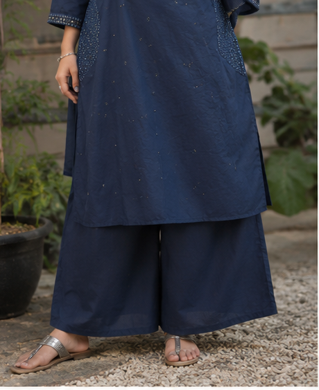 Mirror work yoke with dupatta